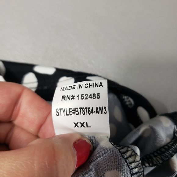 papermoon spaghetti strap black and white polka dot tank top women's XXL - Picture 10 of 11